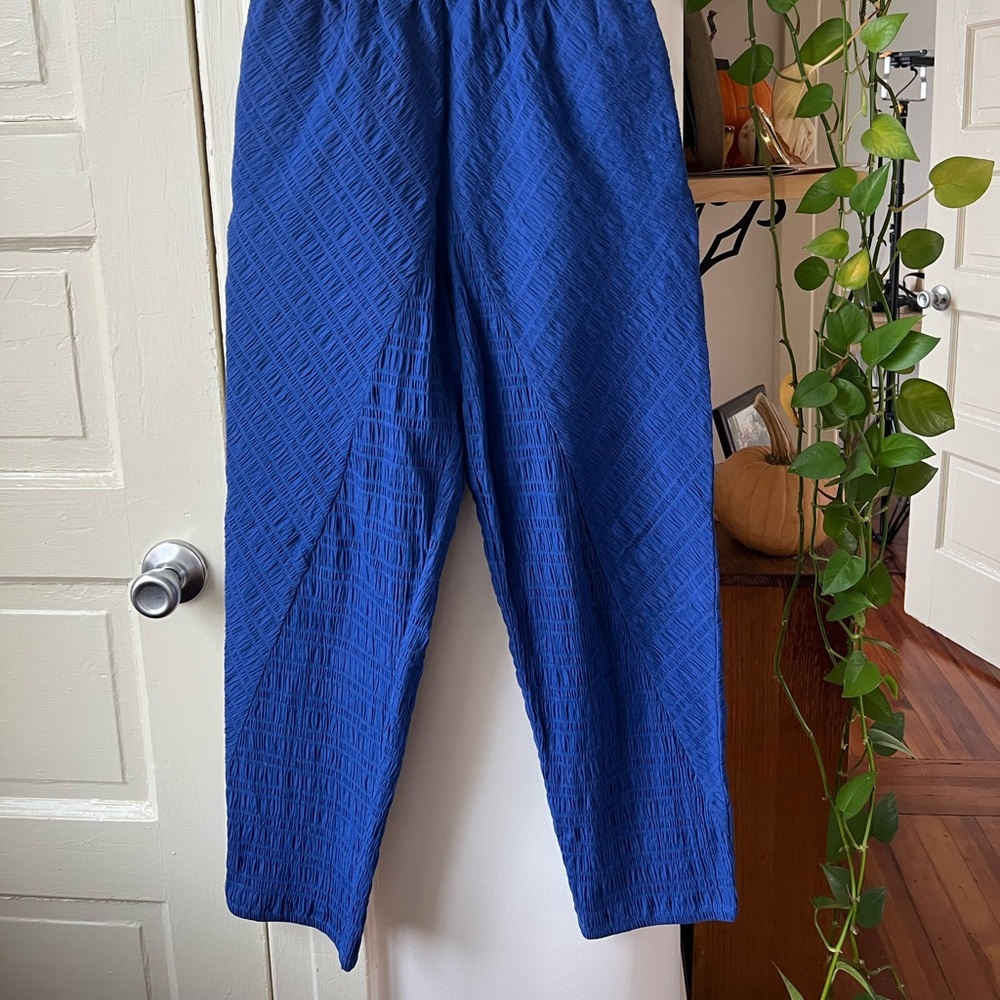 Nikki Chasin Cobalt Blue Angle Pant - High Waist, Tapered Elastic Waist - Picture 2 of 7